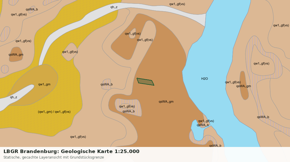 Statische Kartenansicht: LBGR Brandenburg: Geologische Karte 1:25.000