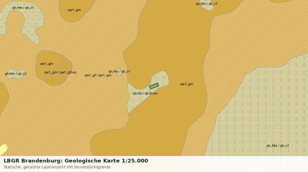 Statische Kartenansicht: LBGR Brandenburg: Geologische Karte 1:25.000