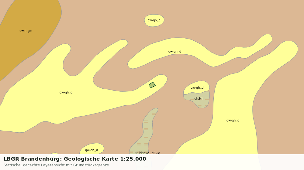 Statische Kartenansicht: LBGR Brandenburg: Geologische Karte 1:25.000