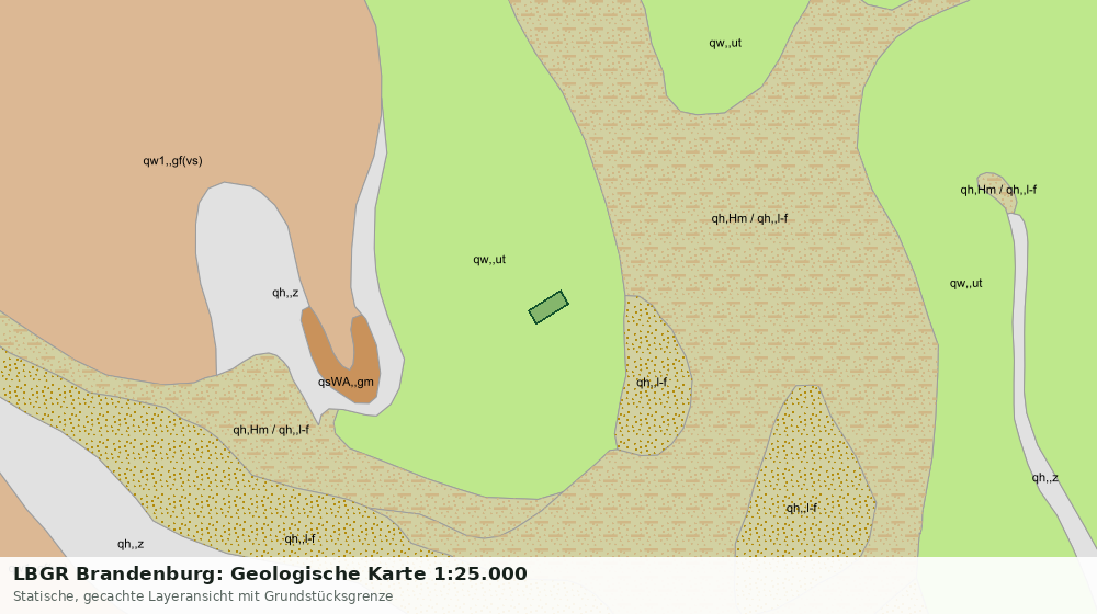 Statische Kartenansicht: LBGR Brandenburg: Geologische Karte 1:25.000