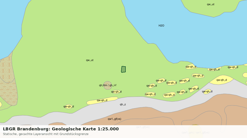 Statische Kartenansicht: LBGR Brandenburg: Geologische Karte 1:25.000