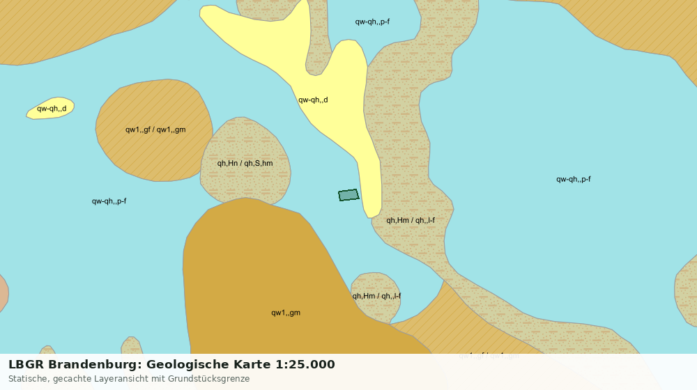 Statische Kartenansicht: LBGR Brandenburg: Geologische Karte 1:25.000