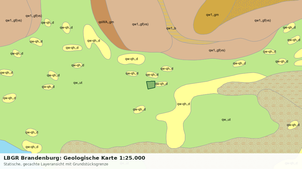 Statische Kartenansicht: LBGR Brandenburg: Geologische Karte 1:25.000