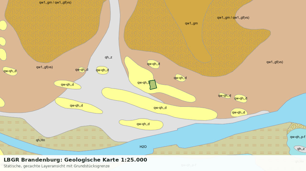 Statische Kartenansicht: LBGR Brandenburg: Geologische Karte 1:25.000
