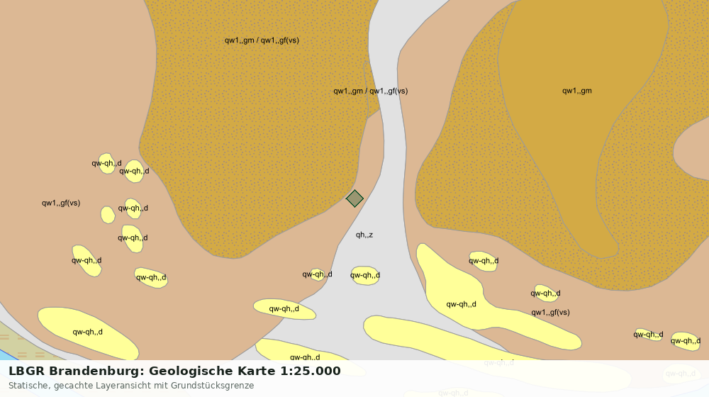 Statische Kartenansicht: LBGR Brandenburg: Geologische Karte 1:25.000
