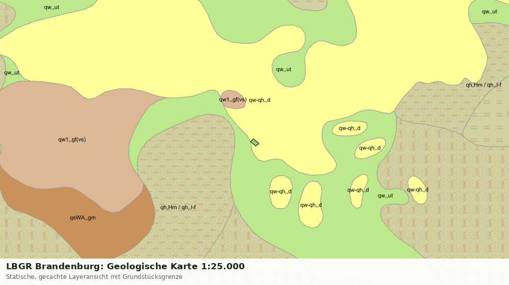Statische Kartenansicht: LBGR Brandenburg: Geologische Karte 1:25.000
