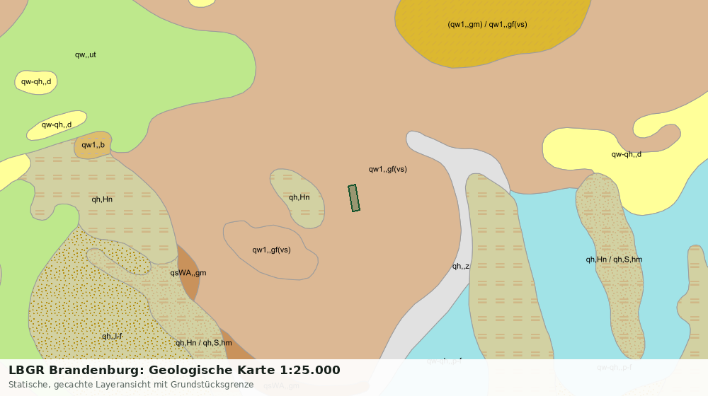 Statische Kartenansicht: LBGR Brandenburg: Geologische Karte 1:25.000