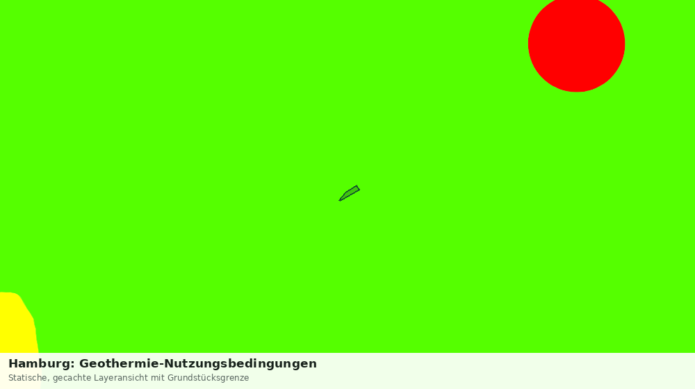 Statische Kartenansicht: Hamburg: Geothermie-Nutzungsbedingungen