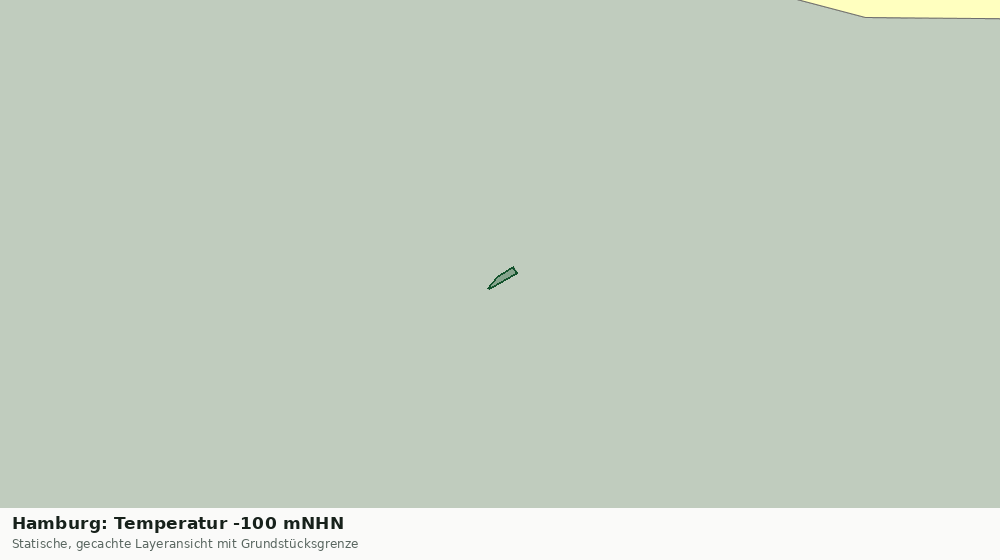 Statische Kartenansicht: Hamburg: Temperatur -100 mNHN