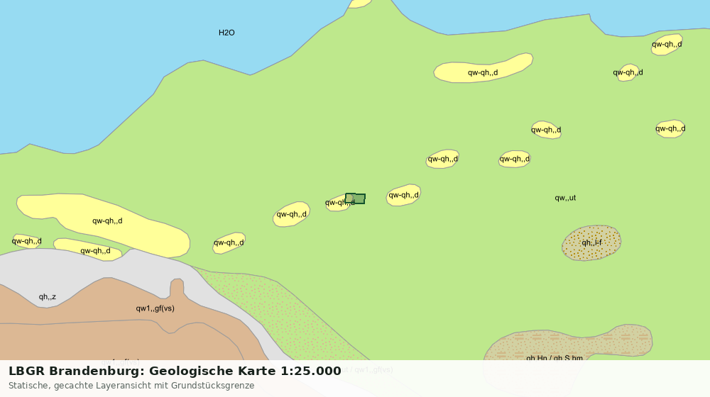 Statische Kartenansicht: LBGR Brandenburg: Geologische Karte 1:25.000