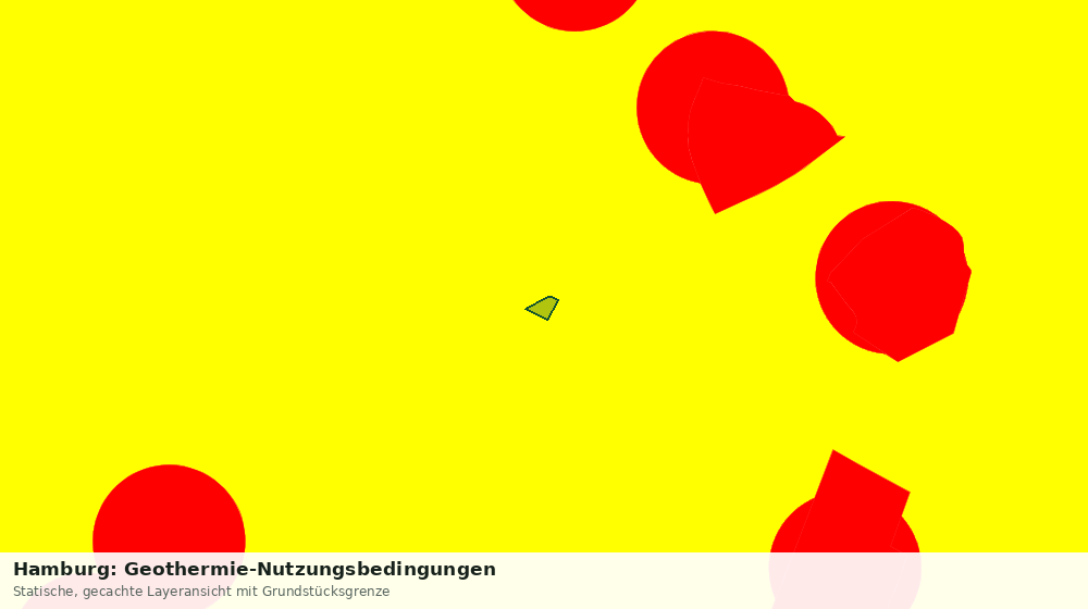 Statische Kartenansicht: Hamburg: Geothermie-Nutzungsbedingungen