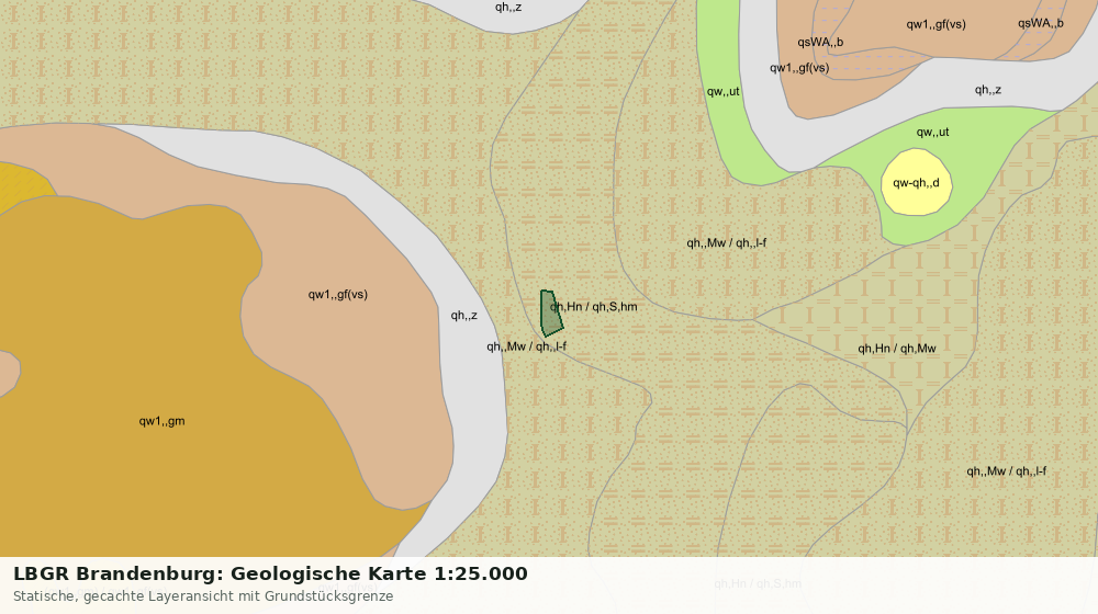 Statische Kartenansicht: LBGR Brandenburg: Geologische Karte 1:25.000