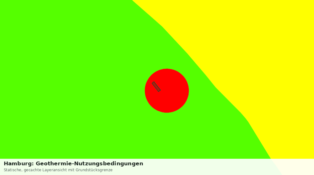 Statische Kartenansicht: Hamburg: Geothermie-Nutzungsbedingungen