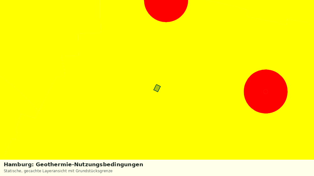 Statische Kartenansicht: Hamburg: Geothermie-Nutzungsbedingungen