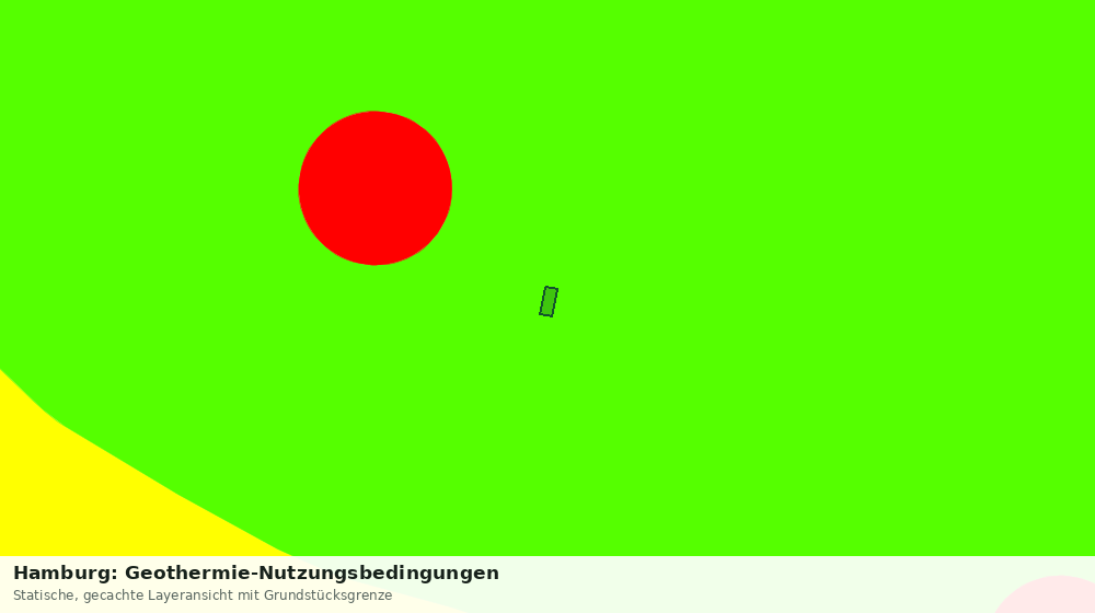 Statische Kartenansicht: Hamburg: Geothermie-Nutzungsbedingungen