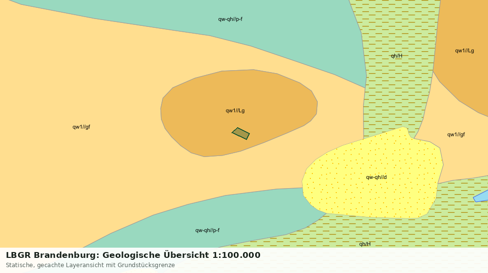 Statische Kartenansicht: LBGR Brandenburg: Geologische Übersicht 1:100.000