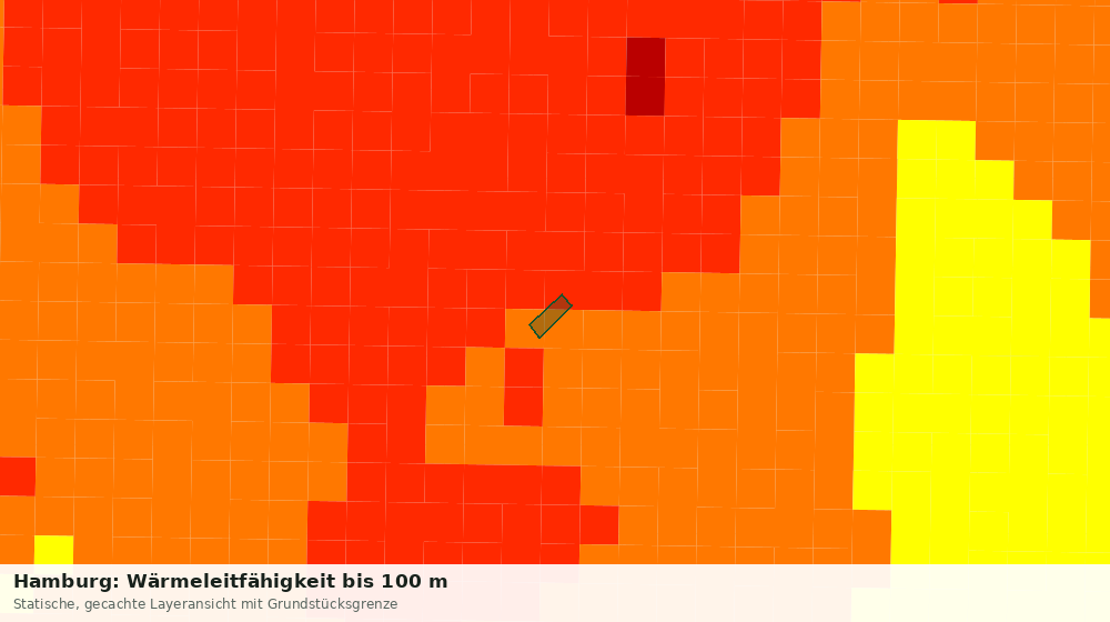 Statische Kartenansicht: Hamburg: Wärmeleitfähigkeit bis 100 m