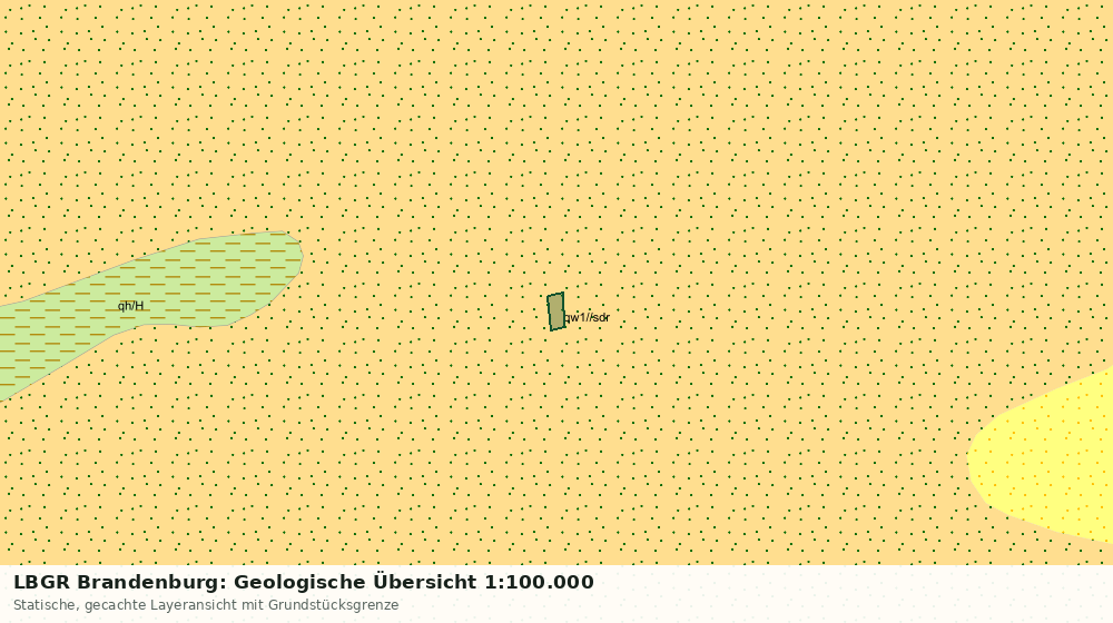 Statische Kartenansicht: LBGR Brandenburg: Geologische Übersicht 1:100.000