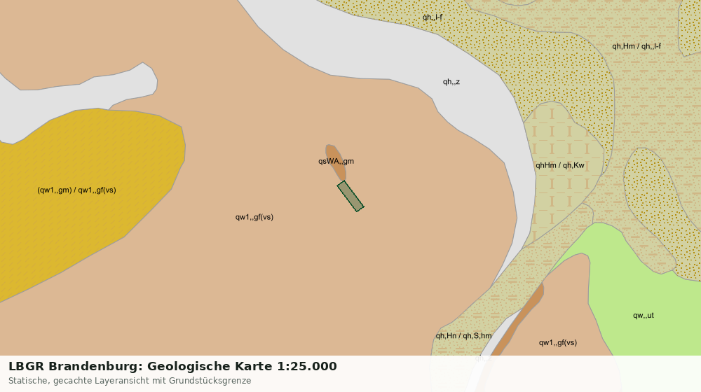 Statische Kartenansicht: LBGR Brandenburg: Geologische Karte 1:25.000