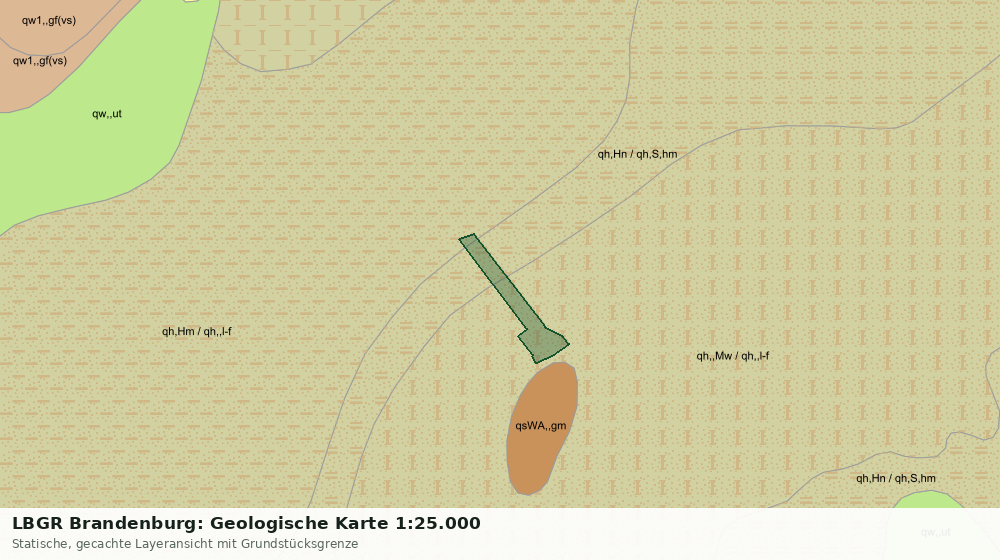 Statische Kartenansicht: LBGR Brandenburg: Geologische Karte 1:25.000
