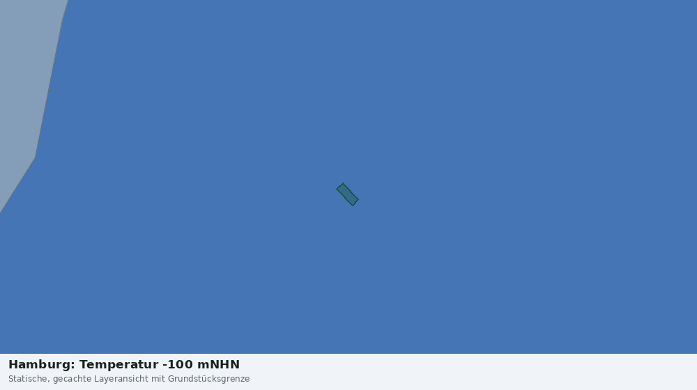 Statische Kartenansicht: Hamburg: Temperatur -100 mNHN