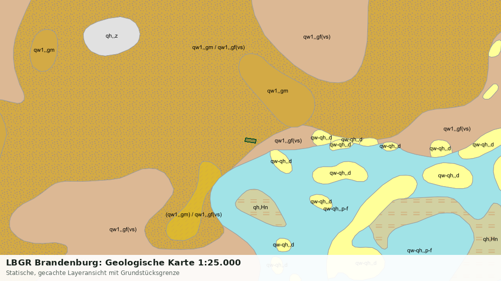 Statische Kartenansicht: LBGR Brandenburg: Geologische Karte 1:25.000