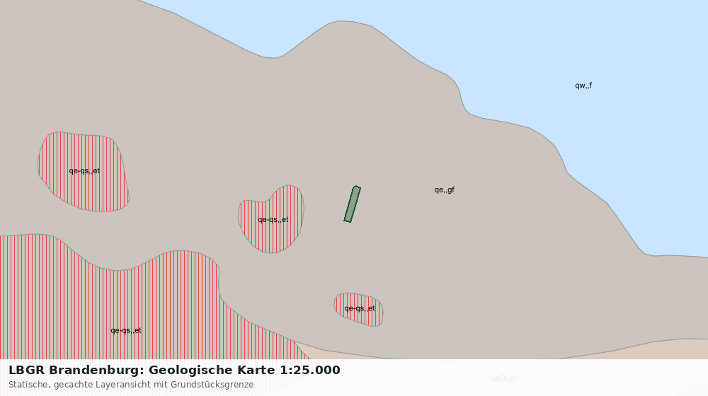 Statische Kartenansicht: LBGR Brandenburg: Geologische Karte 1:25.000