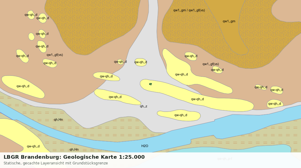 Statische Kartenansicht: LBGR Brandenburg: Geologische Karte 1:25.000