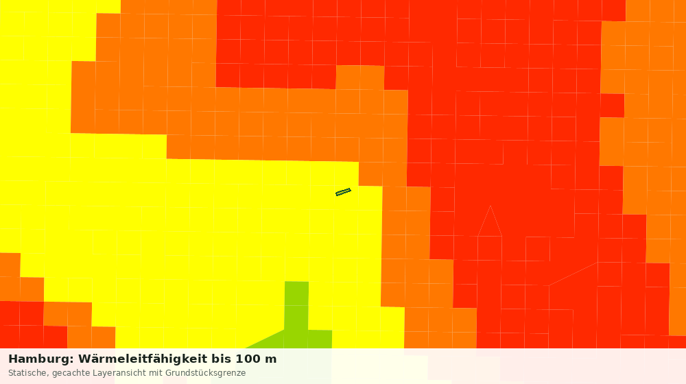 Statische Kartenansicht: Hamburg: Wärmeleitfähigkeit bis 100 m