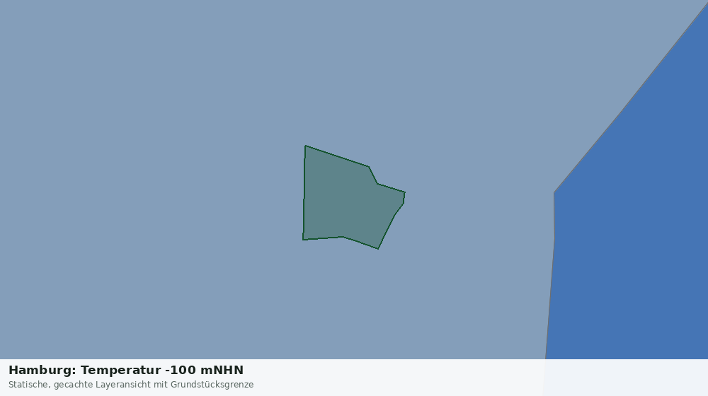 Statische Kartenansicht: Hamburg: Temperatur -100 mNHN