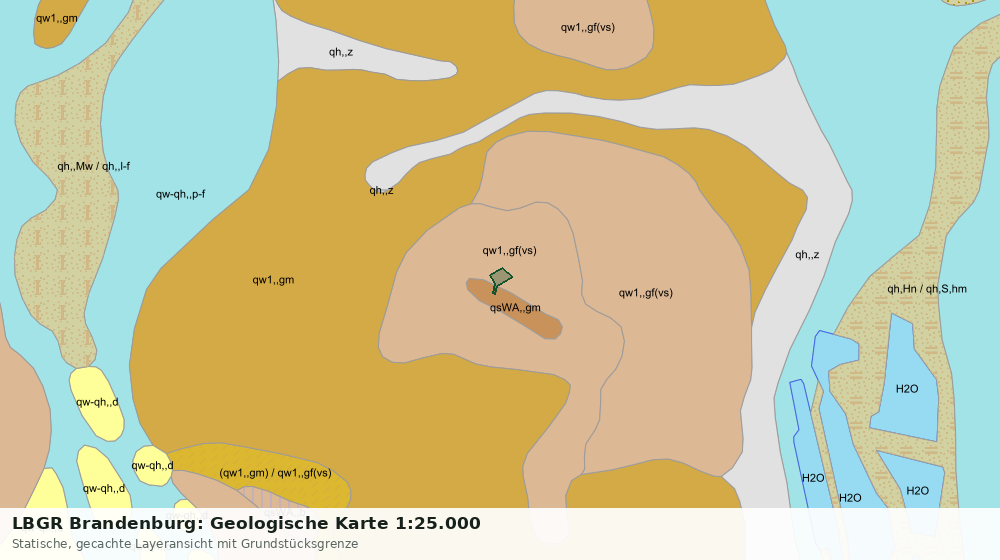 Statische Kartenansicht: LBGR Brandenburg: Geologische Karte 1:25.000