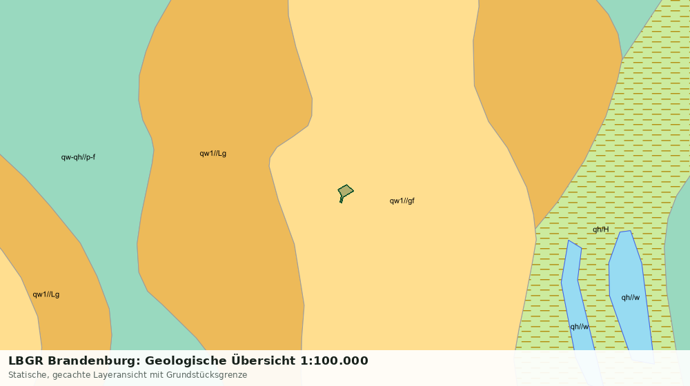 Statische Kartenansicht: LBGR Brandenburg: Geologische Übersicht 1:100.000