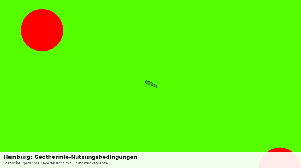 Statische Kartenansicht: Hamburg: Geothermie-Nutzungsbedingungen