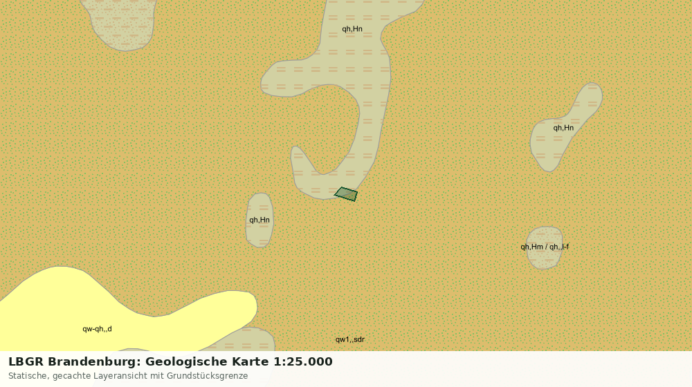 Statische Kartenansicht: LBGR Brandenburg: Geologische Karte 1:25.000