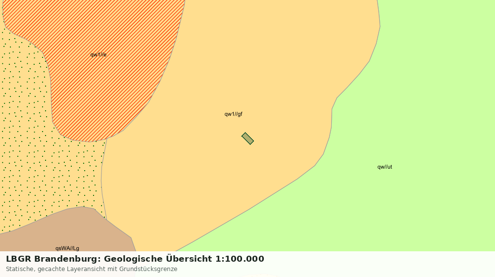 Statische Kartenansicht: LBGR Brandenburg: Geologische Übersicht 1:100.000