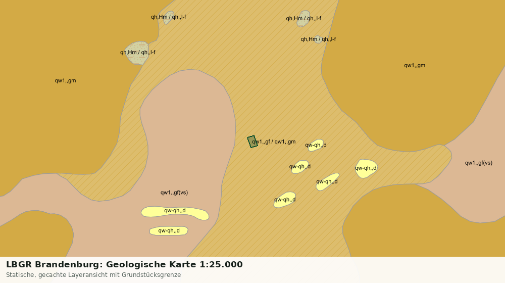 Statische Kartenansicht: LBGR Brandenburg: Geologische Karte 1:25.000