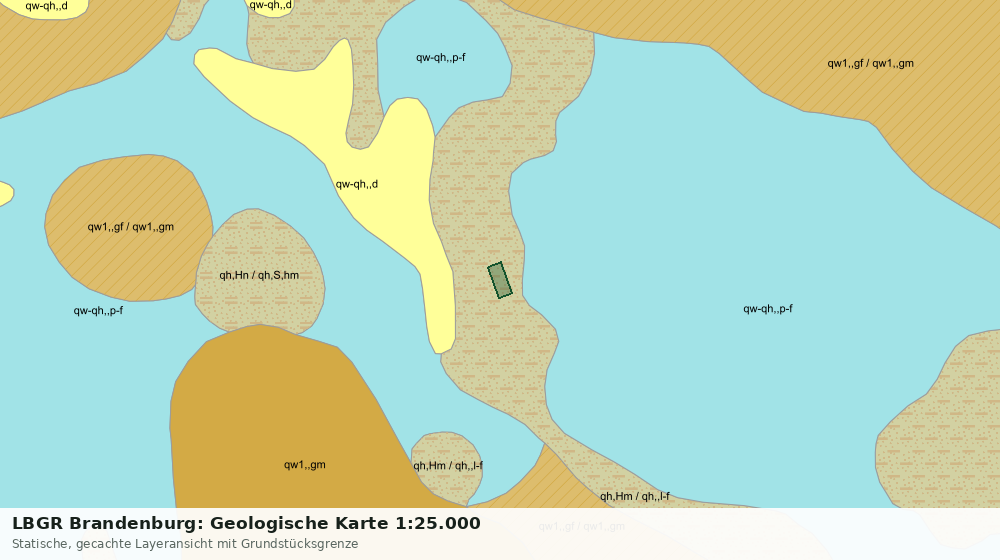 Statische Kartenansicht: LBGR Brandenburg: Geologische Karte 1:25.000