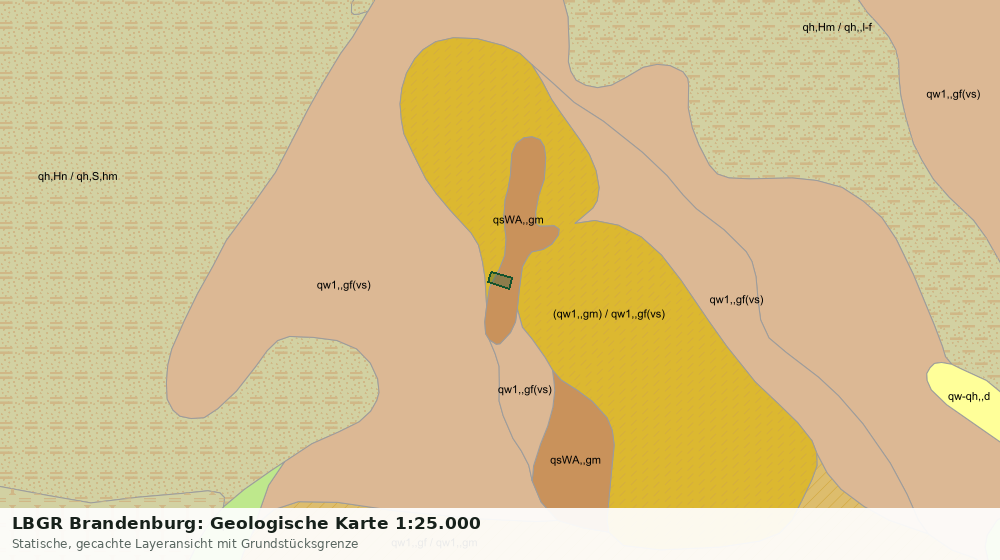 Statische Kartenansicht: LBGR Brandenburg: Geologische Karte 1:25.000
