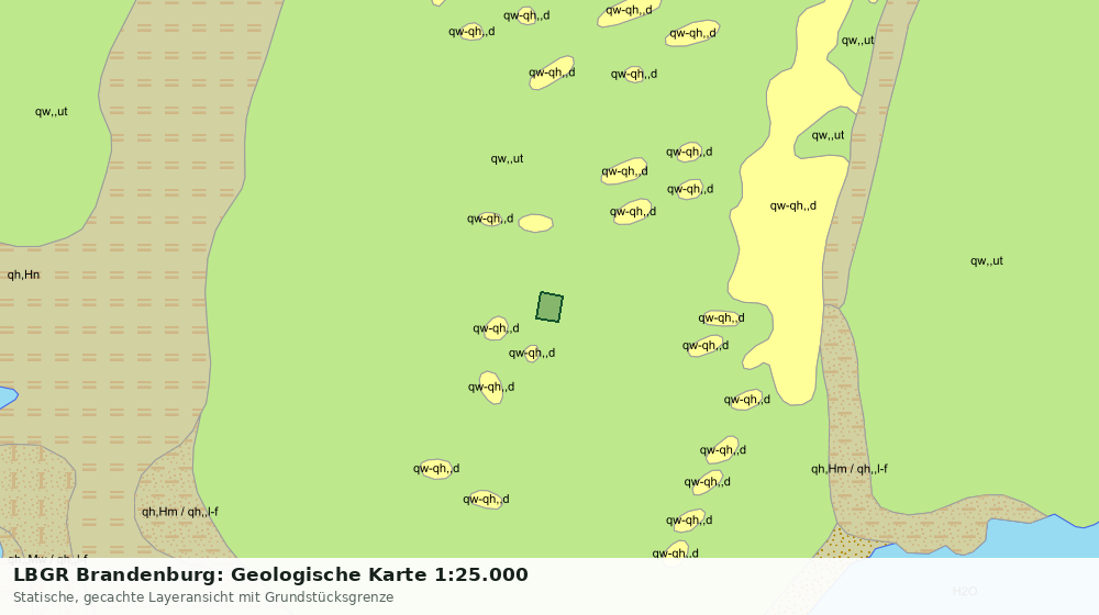 Statische Kartenansicht: LBGR Brandenburg: Geologische Karte 1:25.000