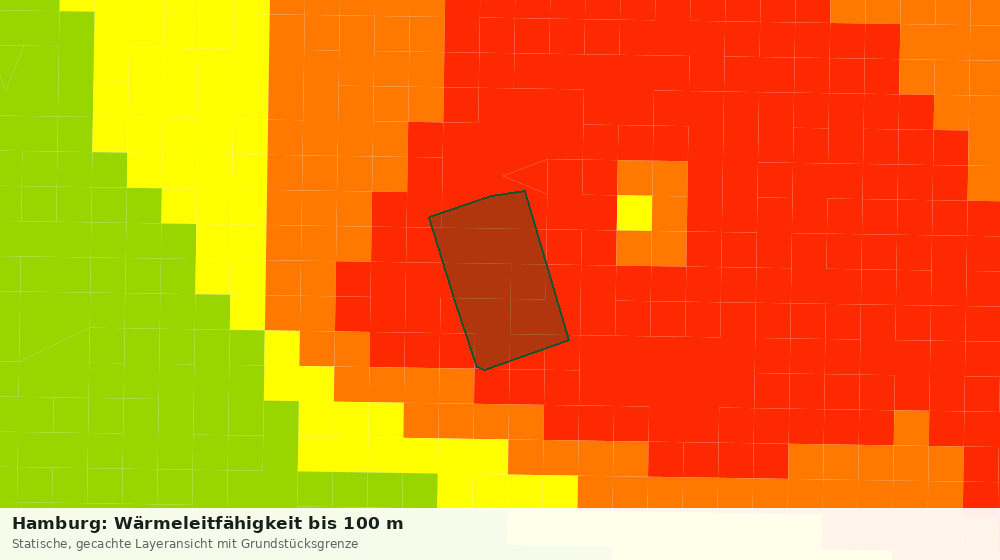 Statische Kartenansicht: Hamburg: Wärmeleitfähigkeit bis 100 m