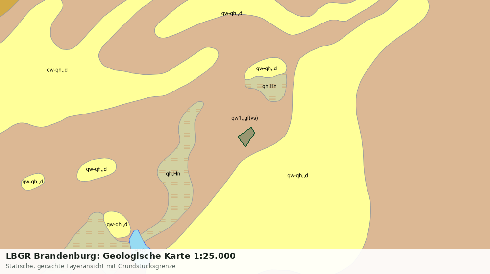 Statische Kartenansicht: LBGR Brandenburg: Geologische Karte 1:25.000