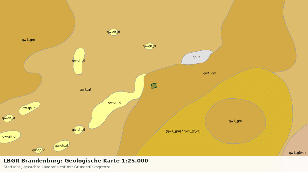 Statische Kartenansicht: LBGR Brandenburg: Geologische Karte 1:25.000