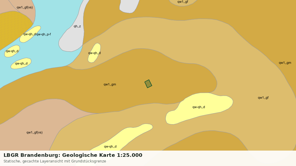 Statische Kartenansicht: LBGR Brandenburg: Geologische Karte 1:25.000