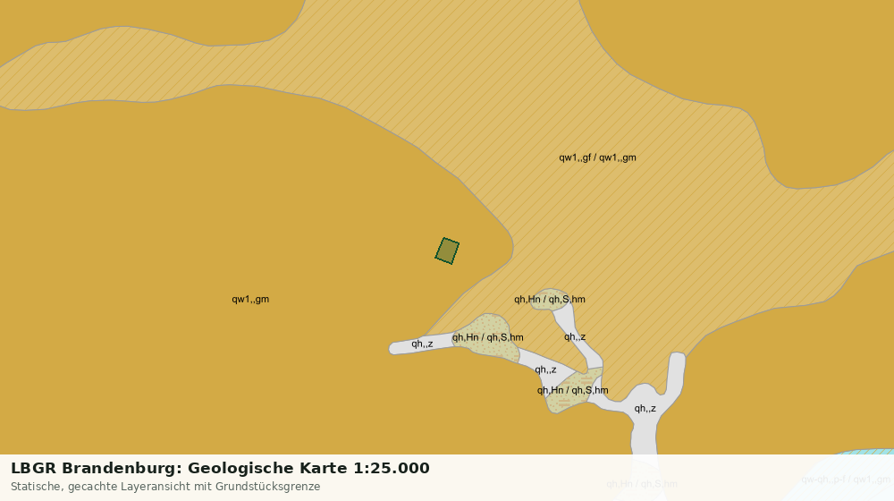 Statische Kartenansicht: LBGR Brandenburg: Geologische Karte 1:25.000