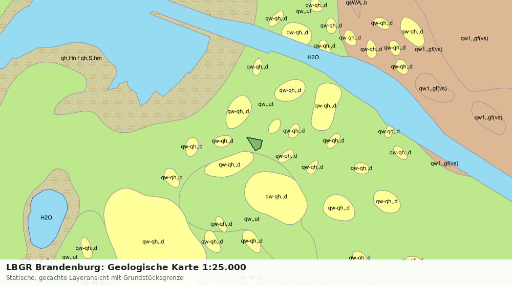 Statische Kartenansicht: LBGR Brandenburg: Geologische Karte 1:25.000