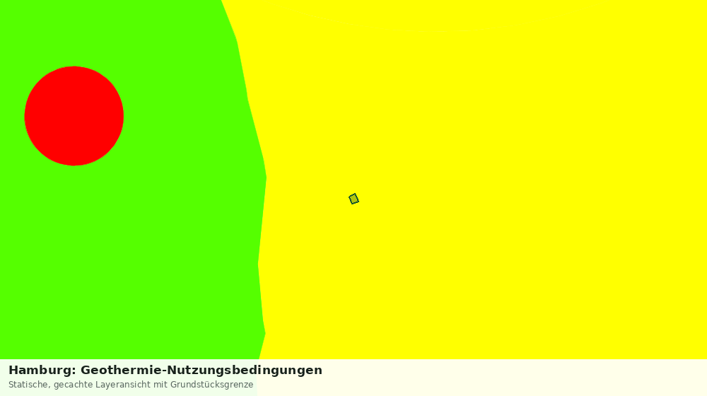 Statische Kartenansicht: Hamburg: Geothermie-Nutzungsbedingungen