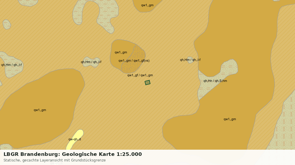Statische Kartenansicht: LBGR Brandenburg: Geologische Karte 1:25.000