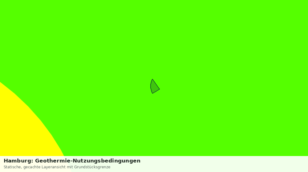 Statische Kartenansicht: Hamburg: Geothermie-Nutzungsbedingungen
