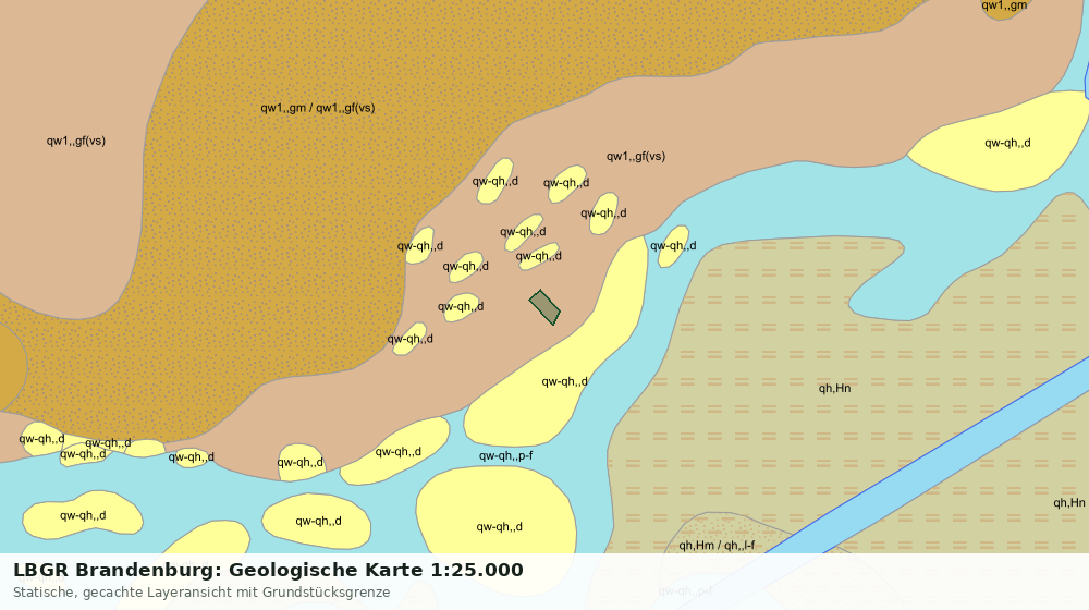 Statische Kartenansicht: LBGR Brandenburg: Geologische Karte 1:25.000