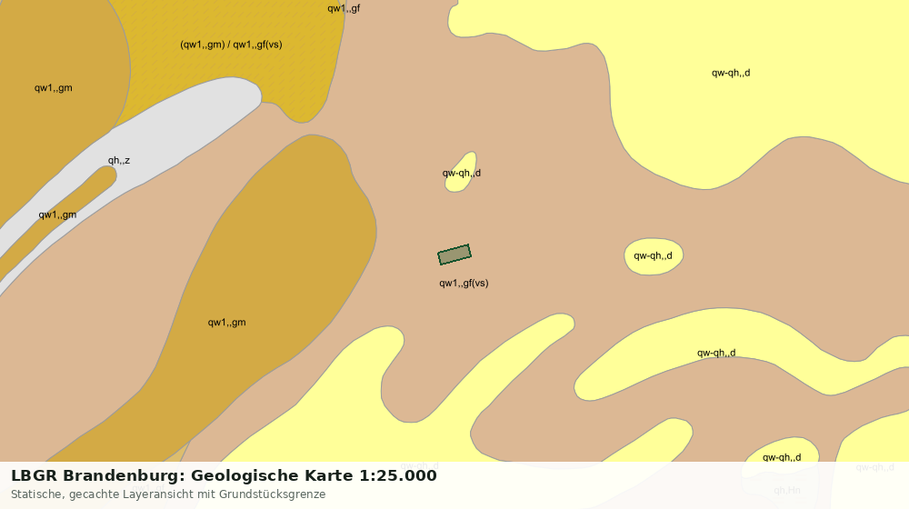 Statische Kartenansicht: LBGR Brandenburg: Geologische Karte 1:25.000